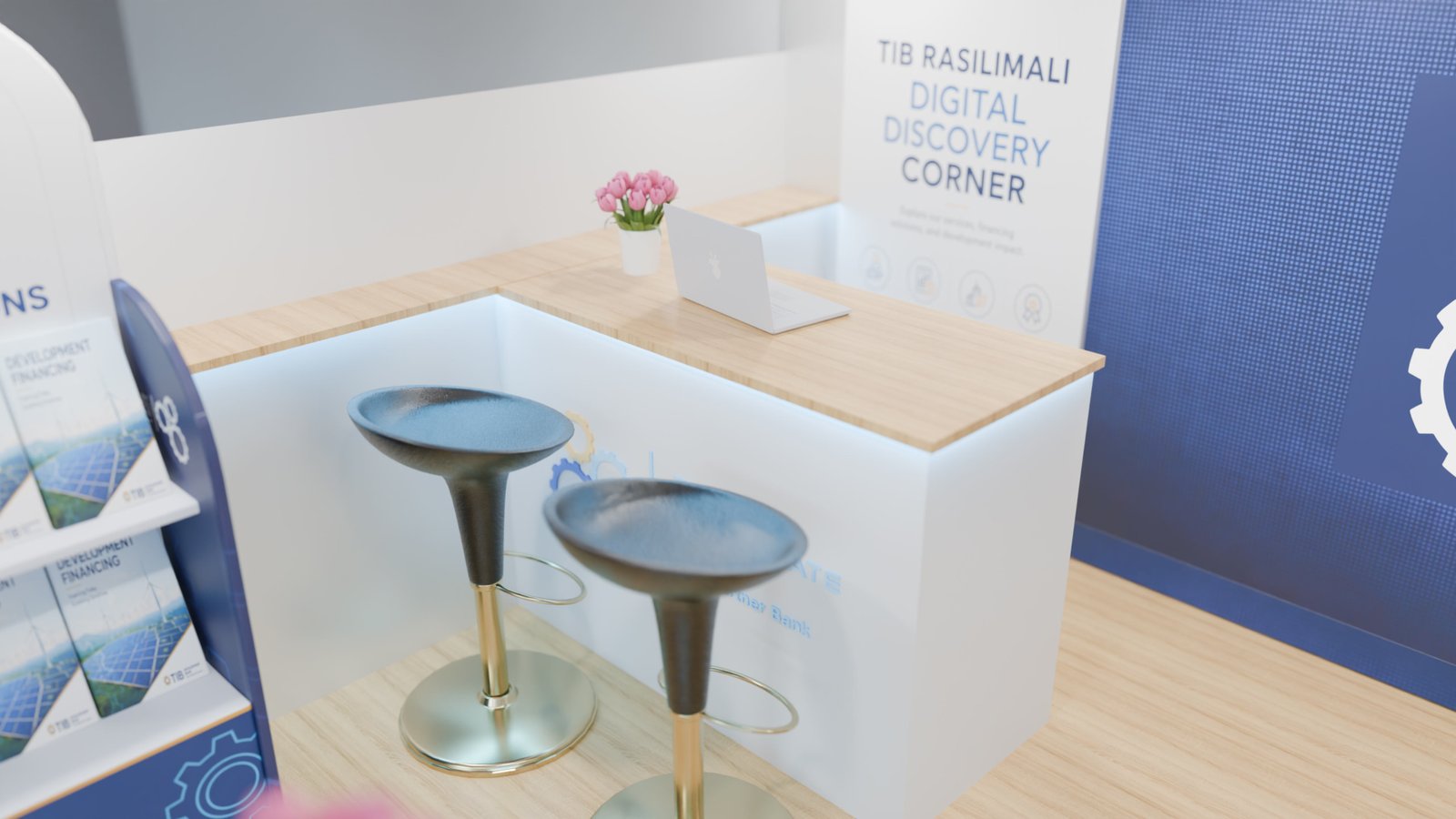 Customer Consultation Counter — TIB Development Bank Exhibition Booth